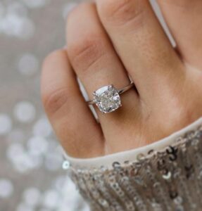 Cushion Solitaire Engagement Ring
