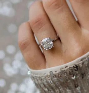 Cushion Solitaire Engagement Ring