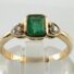 Emerald Three Stone Ring