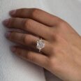 White Heart Solitaire Ring