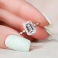 Emerald Solitaire Engagement Ring