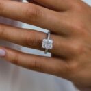 White Radiant Solitaire Ring