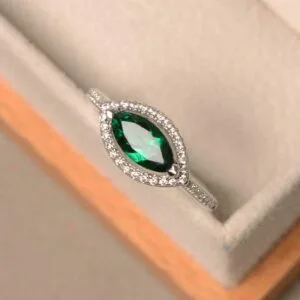 Marquise Halo Anniversary Ring