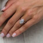 Marquise Halo Engagement Ring