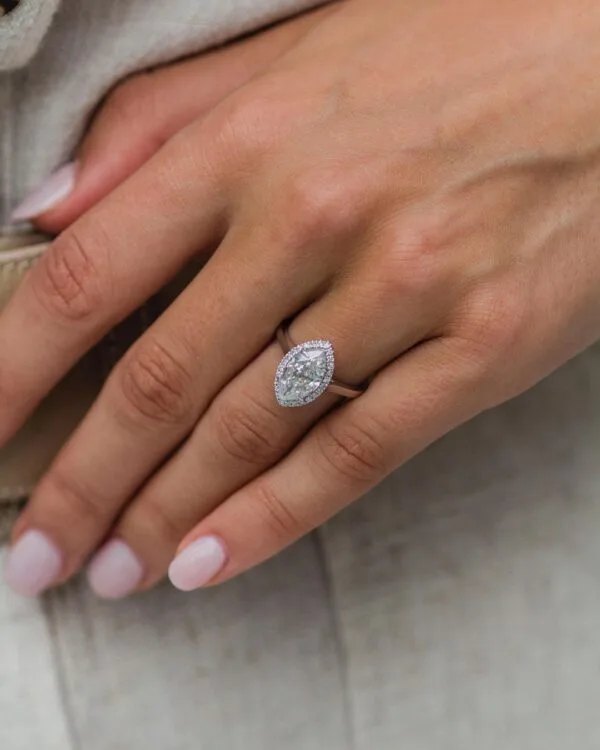 Marquise Halo Engagement Ring