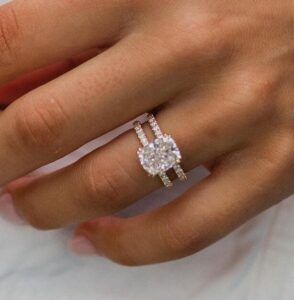 Cushion Solitaire Wedding Ring