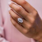 White Oval Wedding Ring