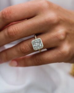 White Radiant Wedding Ring