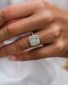 White Radiant Wedding Ring