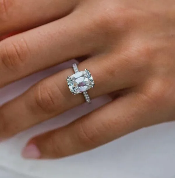 Cushion Solitaire Engagement Ring