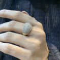White Round Cluster Ring