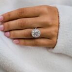 Cushion Halo Wedding Ring