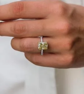 Radiant Solitaire Anniversary Ring
