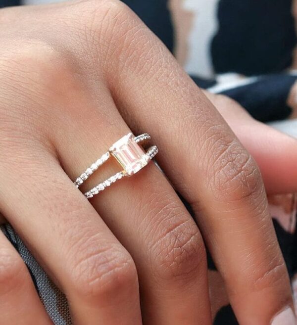 Emerald Solitaire Birthday Ring
