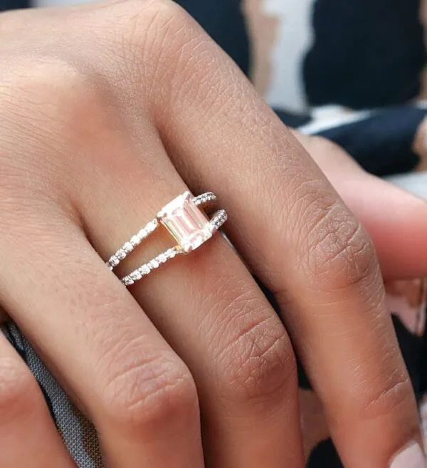 Emerald Solitaire Birthday Ring