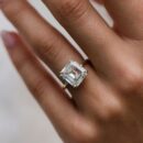 White Emerald Birthday Ring