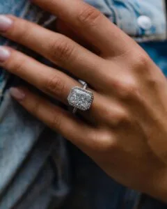 Radiant Halo Wedding Ring