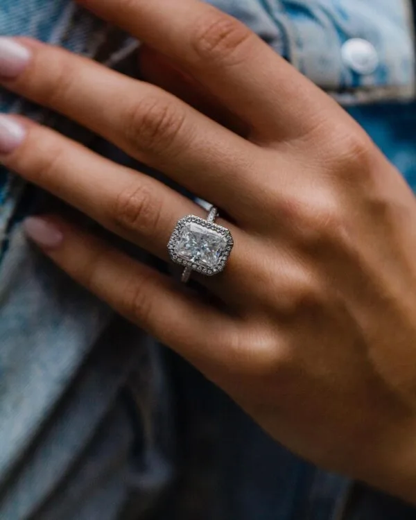 Radiant Halo Wedding Ring