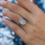 Emerald Solitaire Anniversary Ring