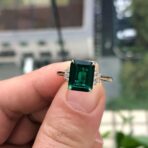 Emerald Solitaire Engagement Ring