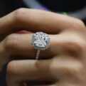 Cushion Halo Wedding Ring