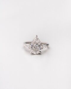 Pear Three Stone Ring