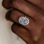 White Oval Proposal Ring