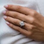 Oval solitaire proposal ring