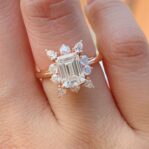 Emerald Solitaire Anniversary Ring