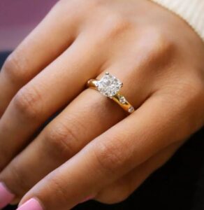 Cushion Solitaire Engagement Ring