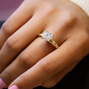 Cushion Solitaire Engagement Ring