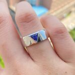 Triangle Bezel Engagement Ring