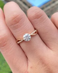 White Round Solitaire Ring