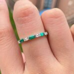 Emerald Wedding Band