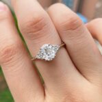White Oval Solitaire Ring