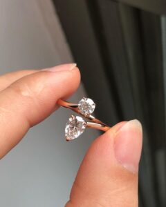 Round and Pear Ring