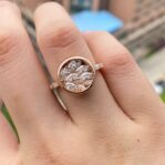 Marquise cluster birthday ring