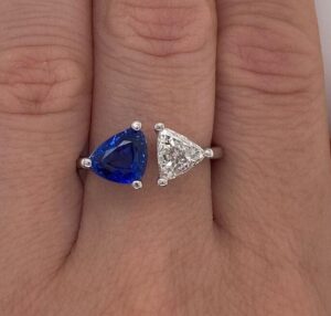 2.70Ct Two-Stone Engagement Ring