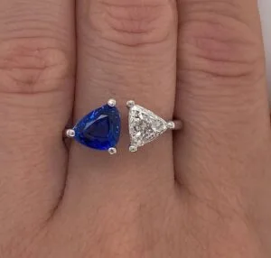 2.70Ct Two-Stone Engagement Ring