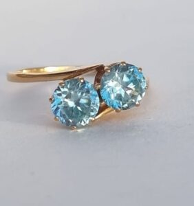 Round Two Stone Ring