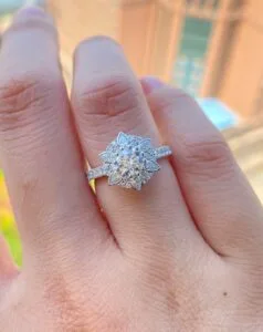 White Round Solitaire Ring