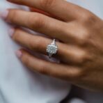 White Cushion Cut Ring
