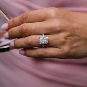 Radiant Halo Wedding Ring