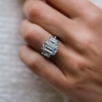 White Emerald Wedding Ring
