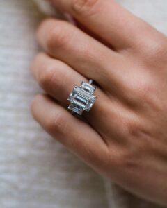 White Emerald Wedding Ring