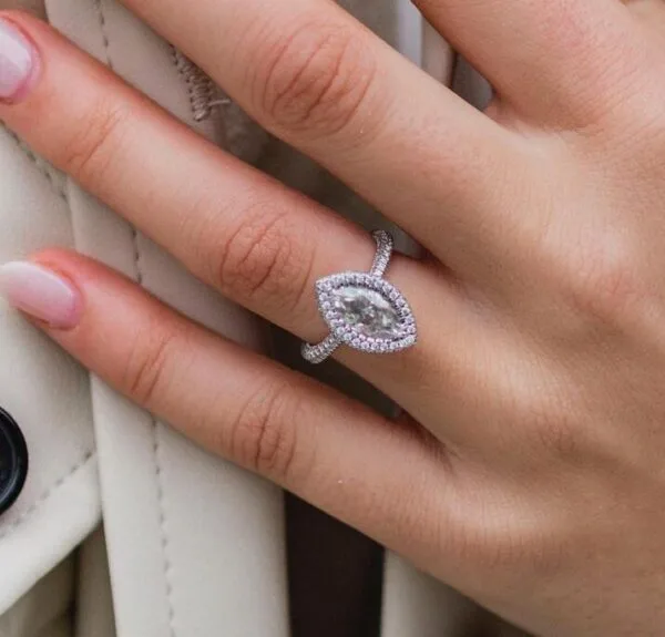 Marquise Halo Proposal Ring