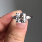 Asscher Three Stone Ring