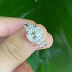 White Oval Solitaire Ring