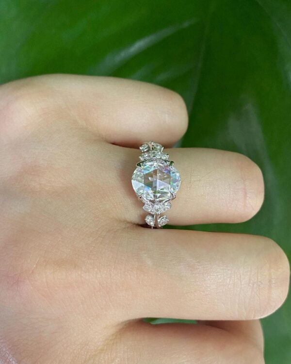 2.6Ct White Oval Cut Solitaire Wedding Ring | Engagement Ring For Her - Image 4