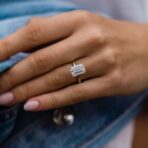 White Emerald Solitaire Ring